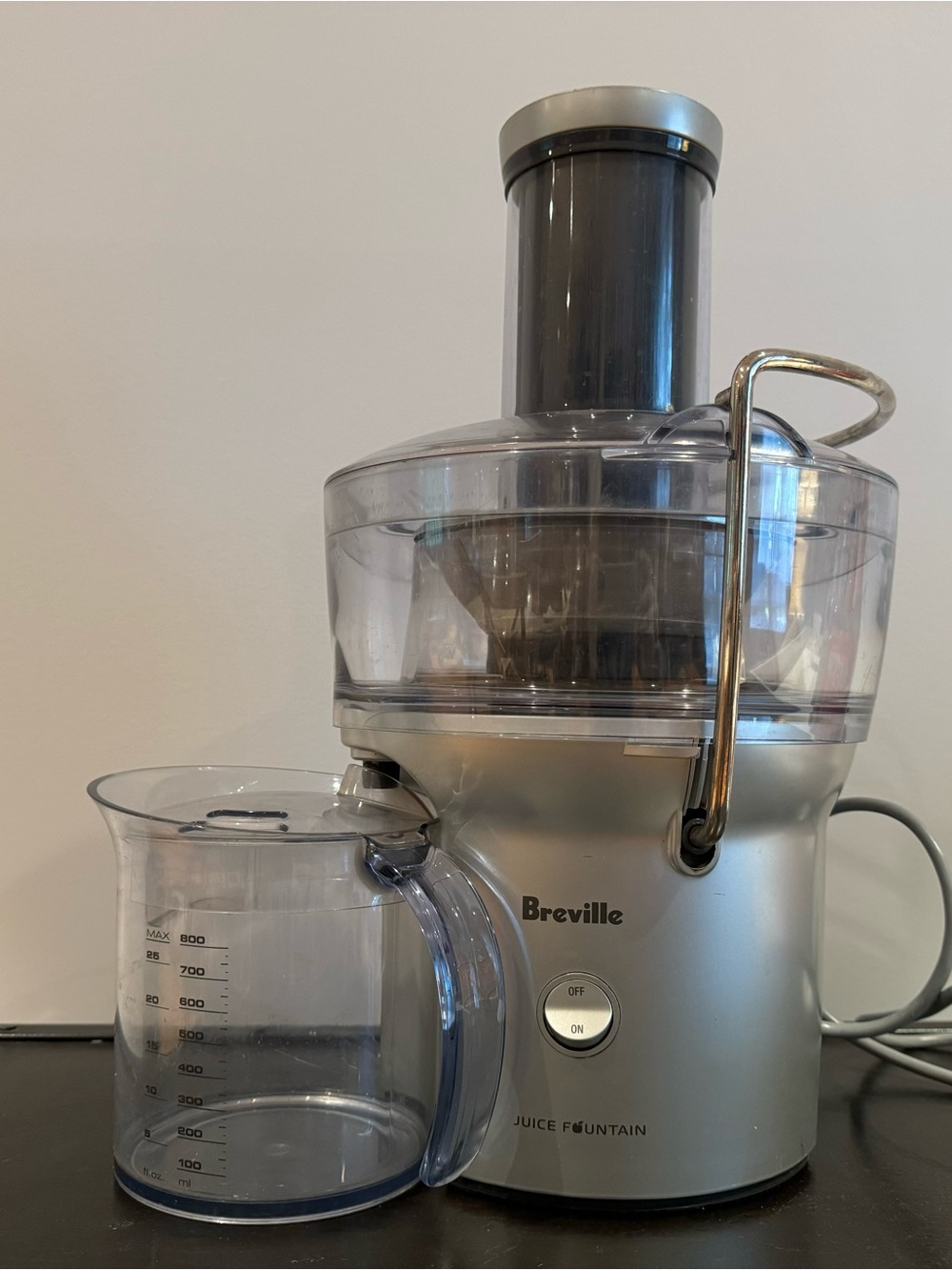 Breville Juice Fountain Juicer Silver Countertop Juice Extractor